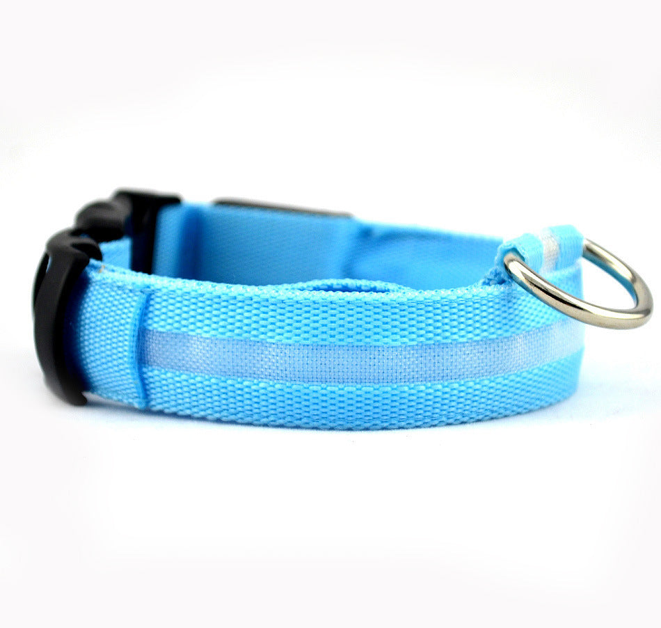 LED Safety Dog Collar – USB Rechargeable & Adjustable for Night Visibility