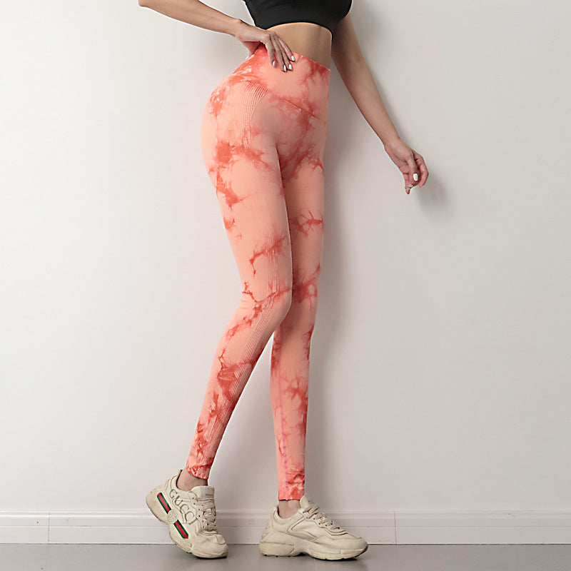 Tie Dye Leggings for Women – Seamless High Waist Yoga Pants, Push Up Workout Tights, Gym Sportswear