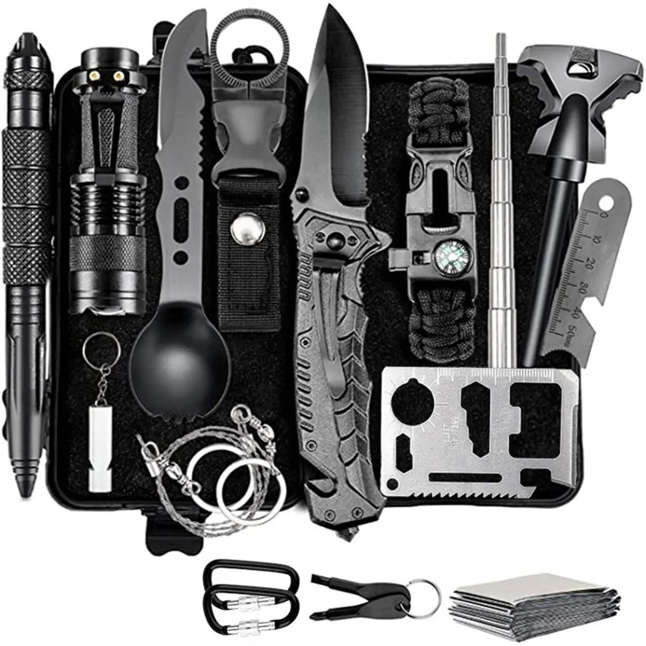 Ultimate Outdoor Survival Kit – Essential Wilderness Emergency Tool Set