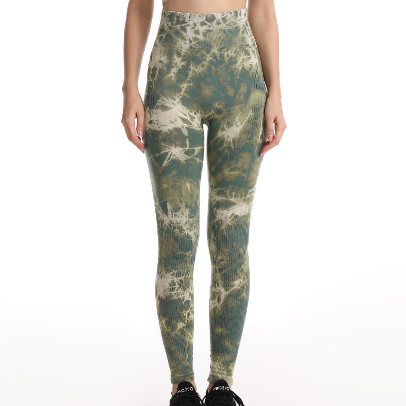 Tie Dye Leggings for Women – Seamless High Waist Yoga Pants, Push Up Workout Tights, Gym Sportswear