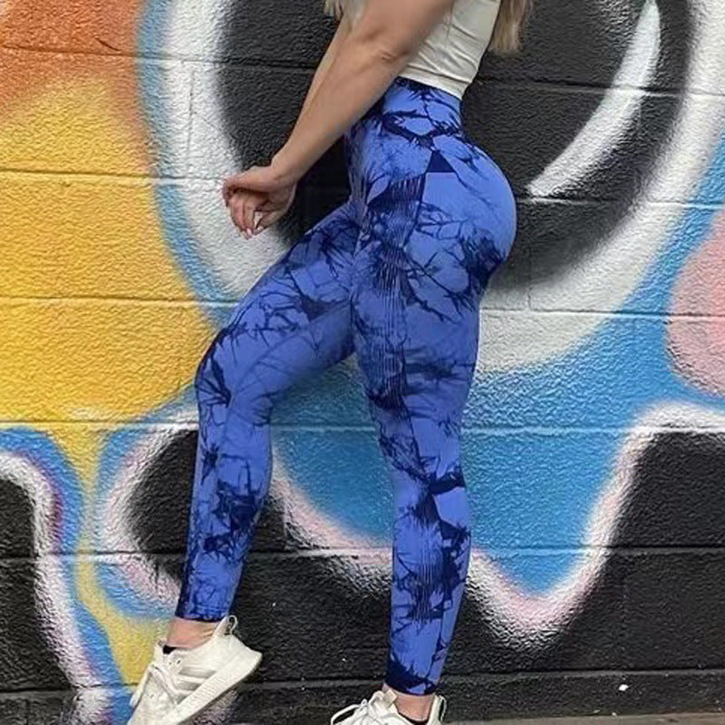 Tie Dye Leggings for Women – Seamless High Waist Yoga Pants, Push Up Workout Tights, Gym Sportswear